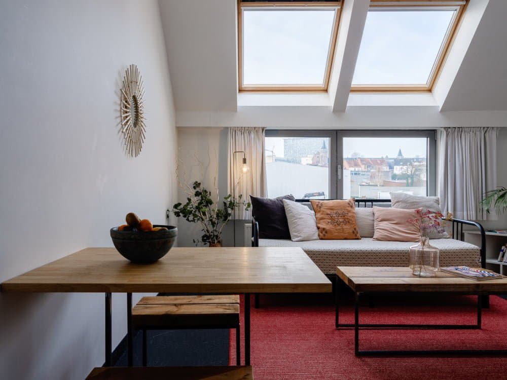 duplex studio in Ghent - Living room