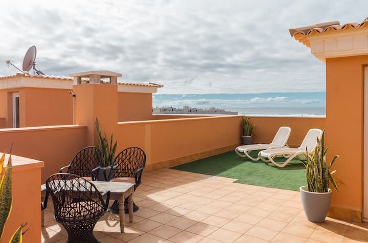 Happy - Seaview apartment on Fuerteventura - Terrace