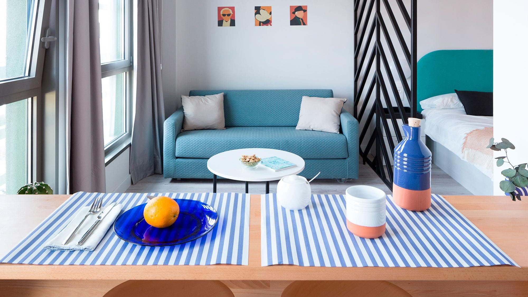 Gargallo - Studio for students Barcelona - Living room