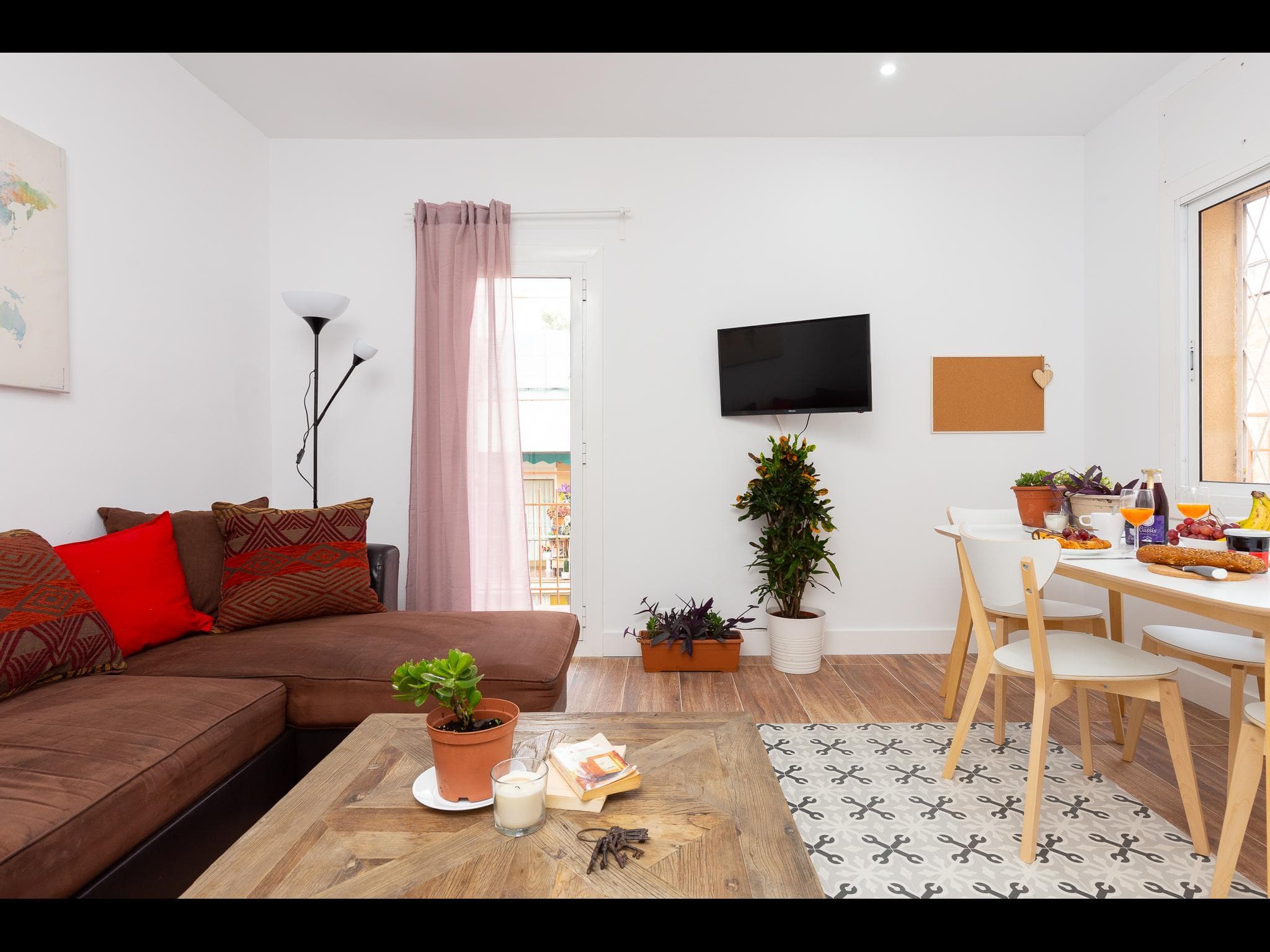 Piquer - One bedroom apartment Barcelona - Living room