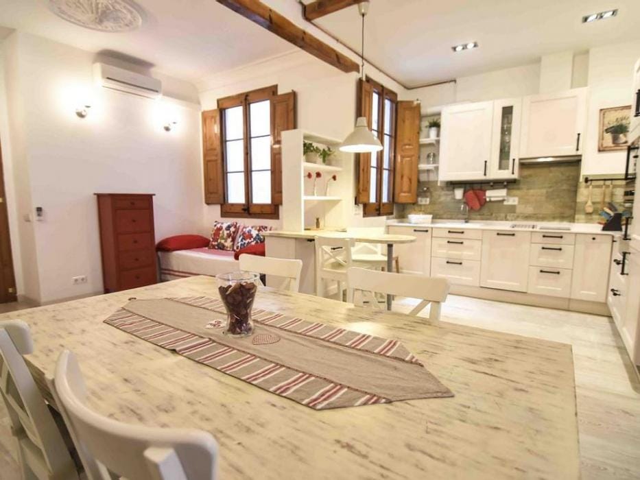 Beautiful monthly rental in Barcelona - Living area