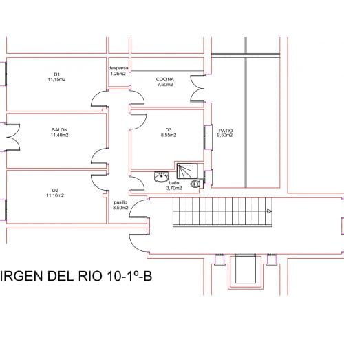 Virgen del río - 3 bedroom flat in Pamplona