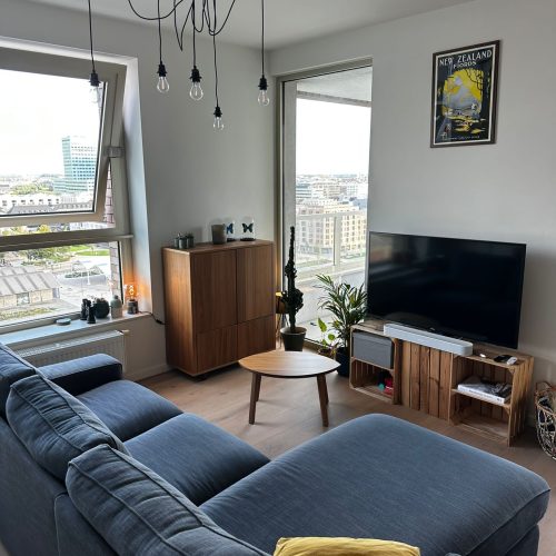 Eilandje, luxury apartment for rent in antwerp living room 2