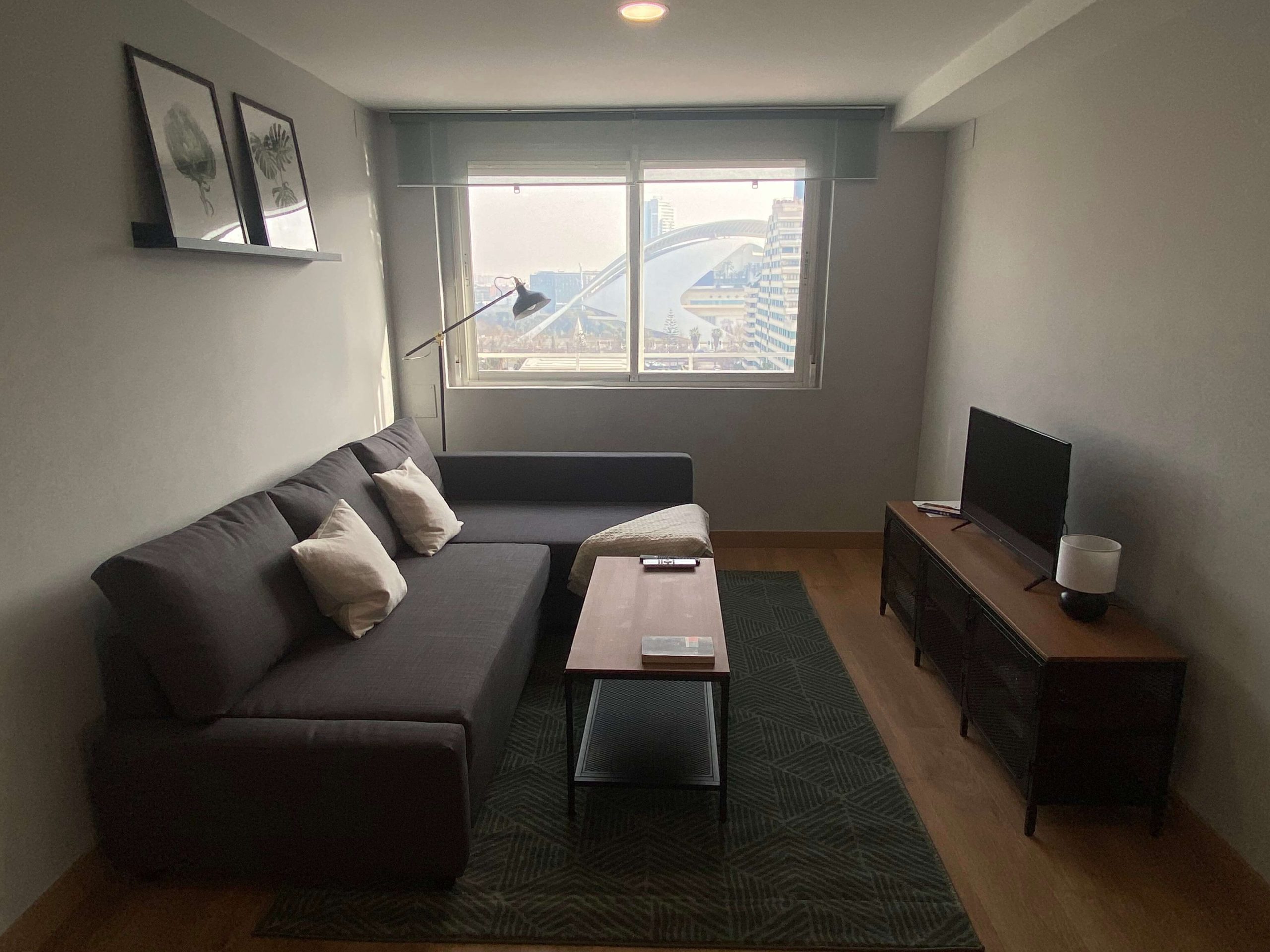 living room 2 apartment for rent in valencia ciudad de las ciencias