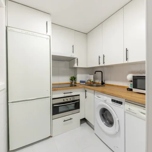 kitchen 1 apartment for rent in madrid samaniego